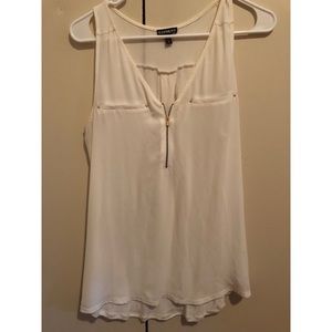 White tank w/ Gold Detail